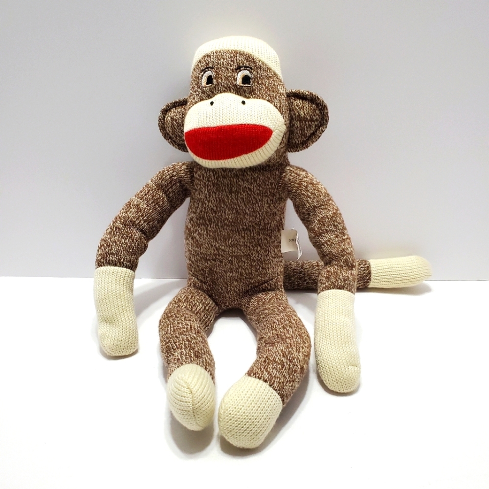 Sock Monkey 17" Tan & White